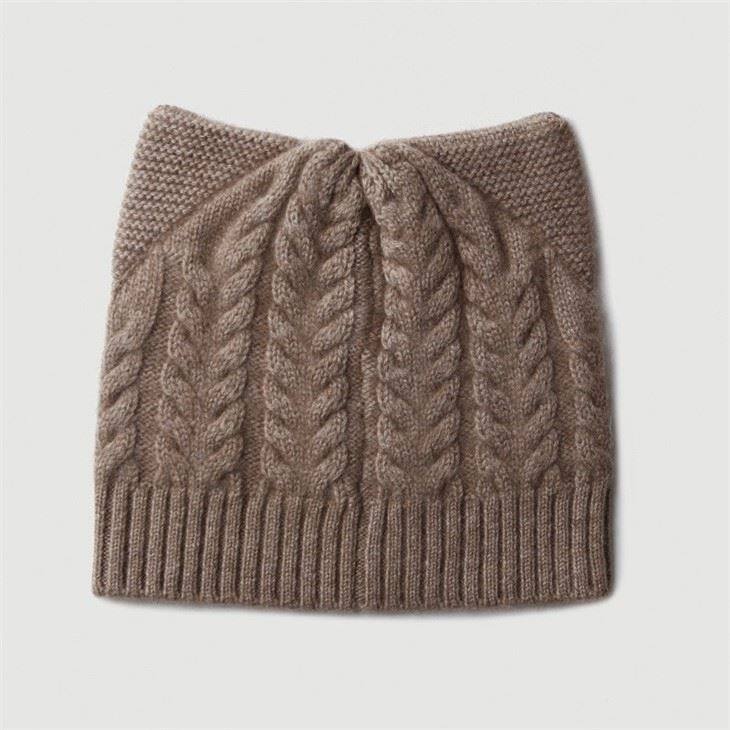 Twist Knitted Cashmere Baby Beanie