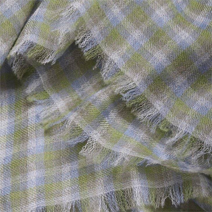 Ultra-Thin Checked Plaid Tartan Cashmere Scarf