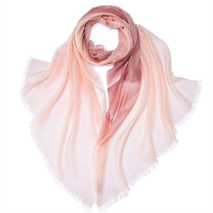 Ultra-Thin Digital Print Worsted Cashmere Scarf