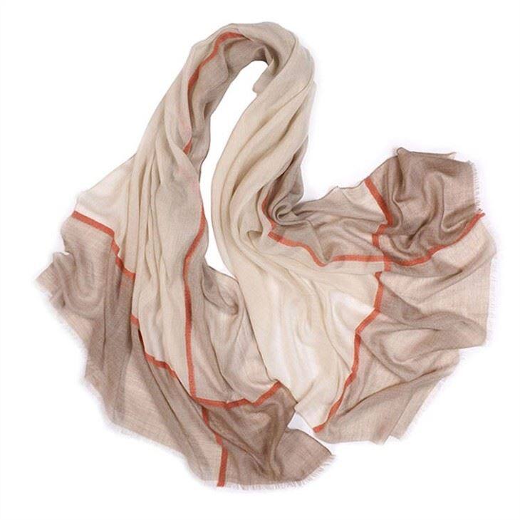 Ultrathin Worsted Checked Plaid Tartan Cashmere Scarf