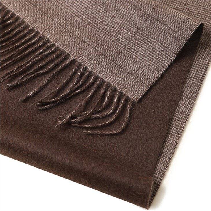 Unisex Checked Double Side Cashmere Scarf