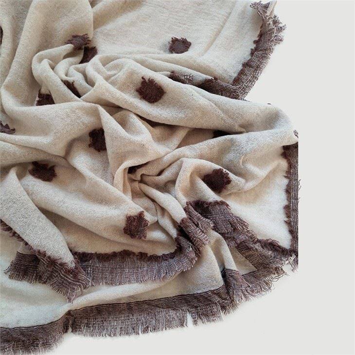 Water Soluble Solid Color Lamb Wool Scarf
