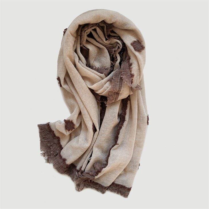 Water Soluble Solid Color Lamb Wool Scarf