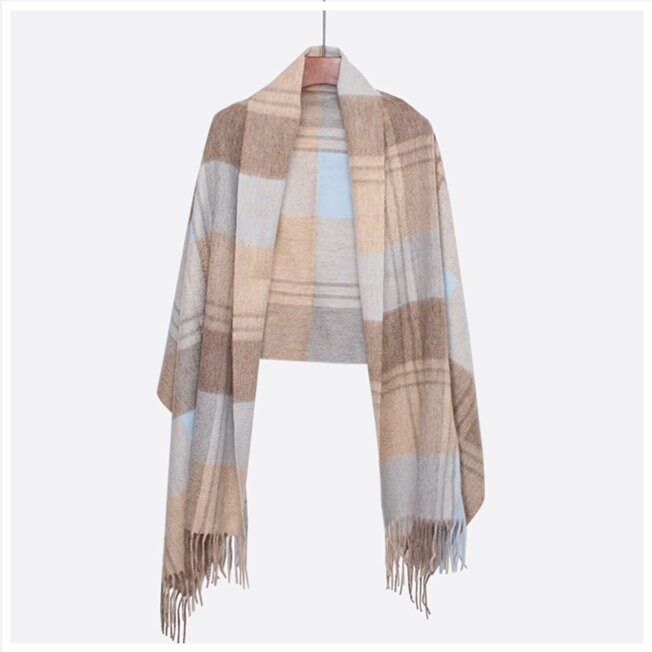 Wholesale Oversize Plaid Wool Scarf