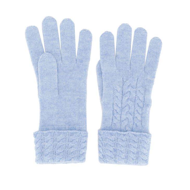 Luvas femininas de caxemira tricotadas