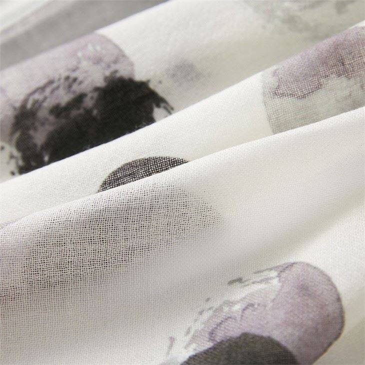 Women Spot Worsted Print Wool Scarf