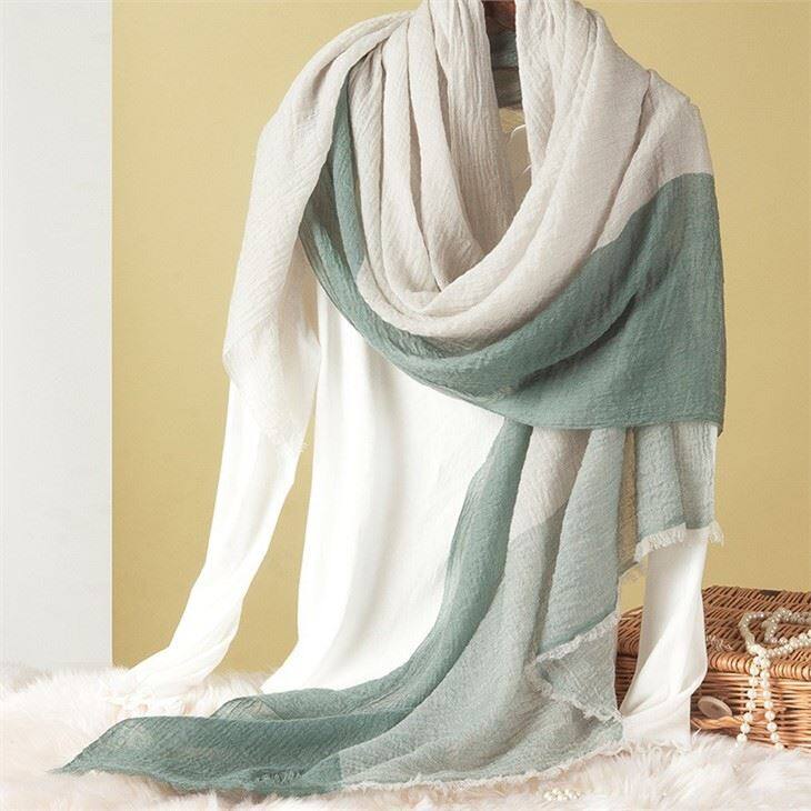 Women Worsted Winter Warm Print Wool Scarf