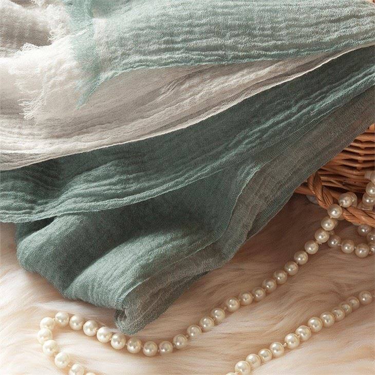 Women Worsted Winter Warm Print Wool Scarf