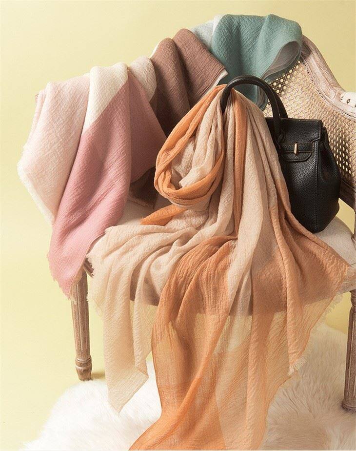 Women Worsted Winter Warm Print Wool Scarf