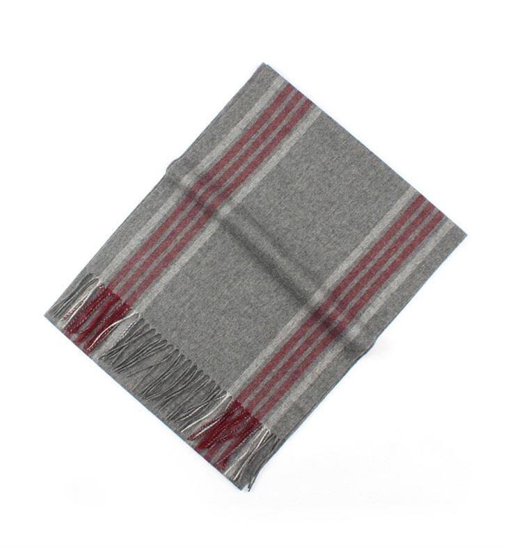 Woolen Dense Scarf Versatile Stripe Cashmere