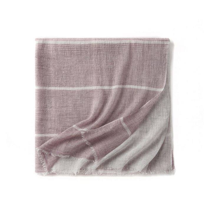 Worsted Plaid Wool Scarf