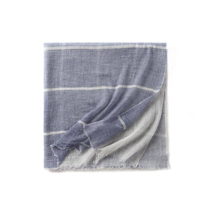 Worsted Plaid Wool Scarf