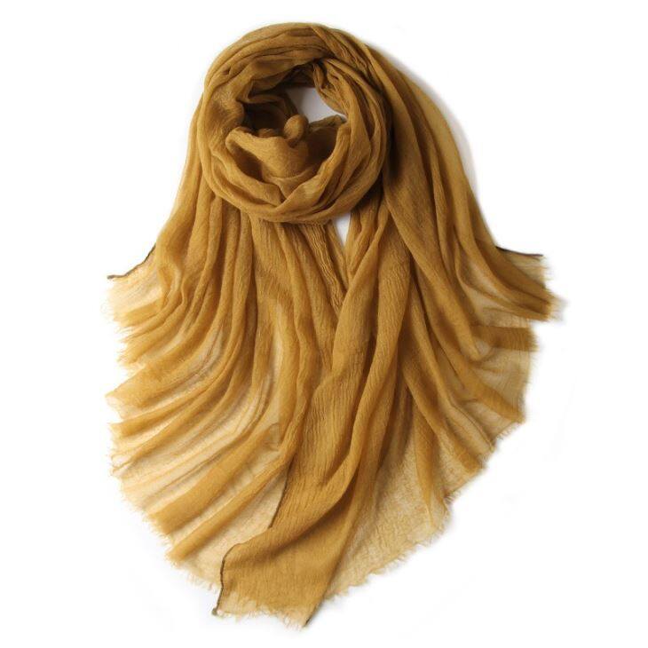 Worsted Solid Color Wool Scarf