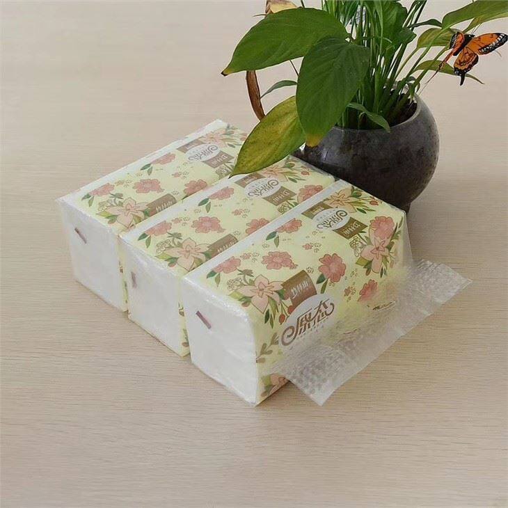 3 packs of Plastic bag facial tissue