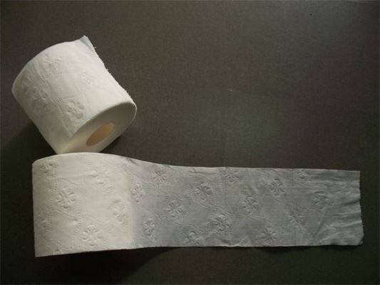 Embossed pattern virgin pulp toilet tissue paper