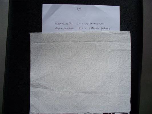 9x11 inch 250sheets 1 ply white kitchen paper towel