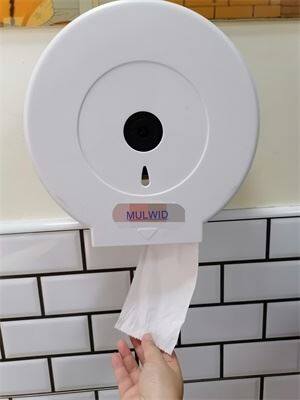 Public hotel WC bathroom tissue