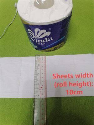 Sheets width 10cm roll height