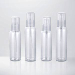 Round Shape Small Clear PET Plastic Spray Bottle