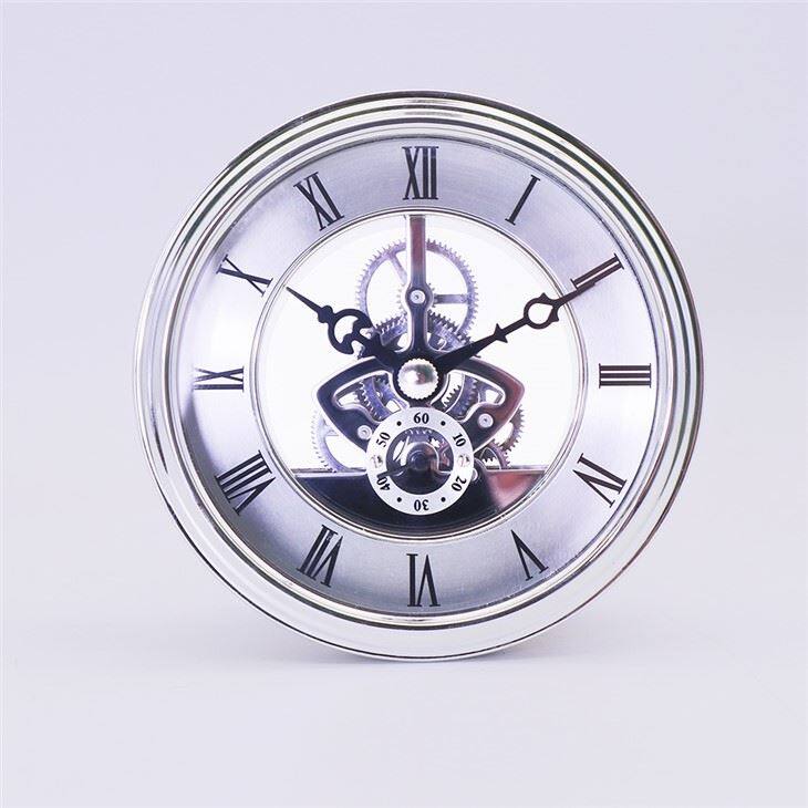 HR Diameter 97MM Silver Perspective Clock