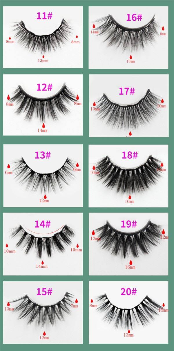 10 Pairs Colored Magnetic Lashes