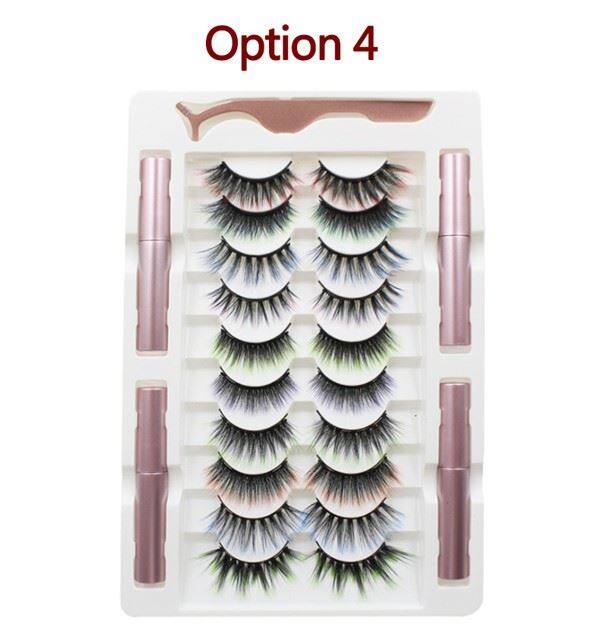 10 Pairs Colored Magnetic Lashes