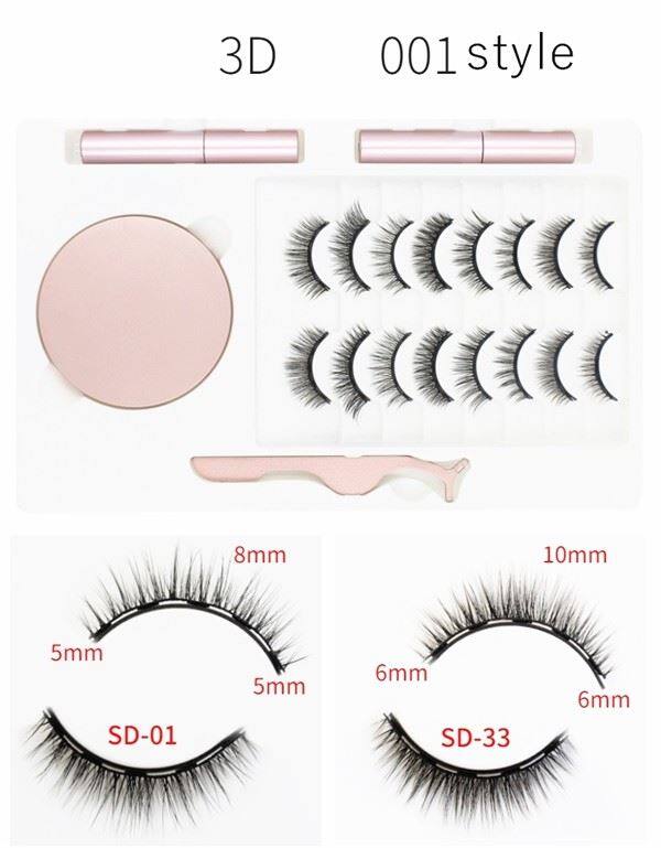 2 Pieces Magentic Eyeliners With 10 Pairs Magnetic Fake Lashes