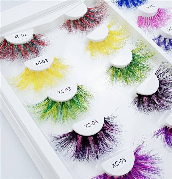 25мм цветни мигли от норка