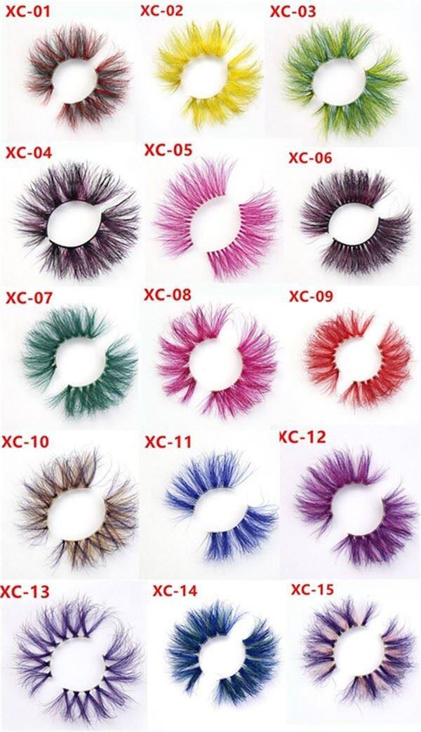 25mm Colored Mink Lashes