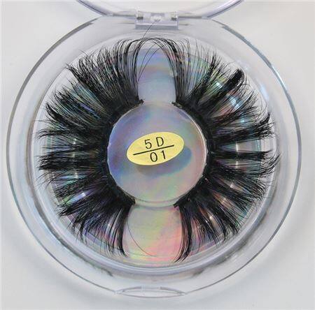 5D sintētiskās šķiedras 25 mm viltus skropstas