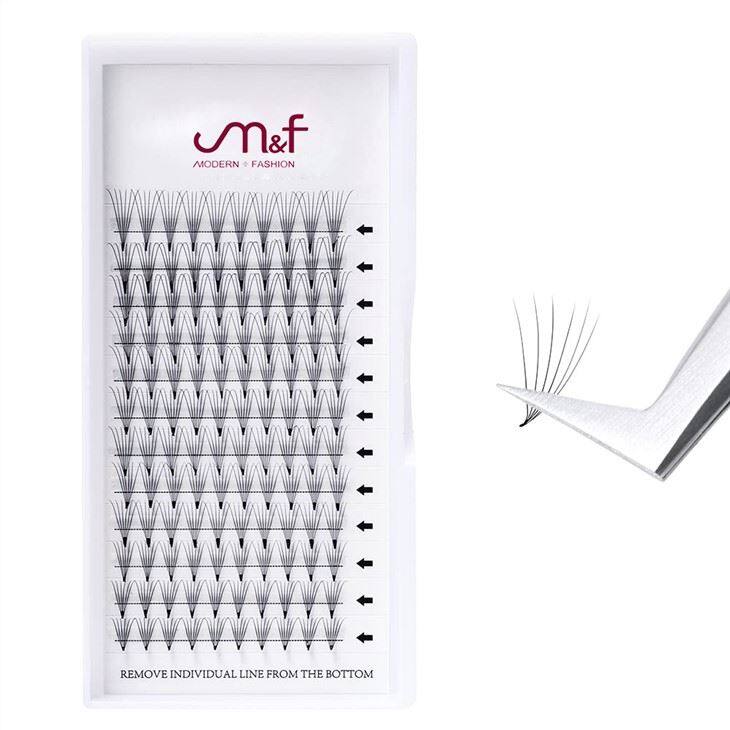 6D既製ファンまつ毛ショートステム