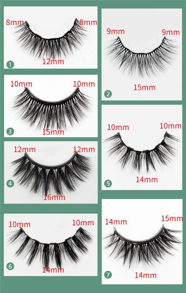 7 Pairs Magnetic Eyelashes With 2 Eyeliners