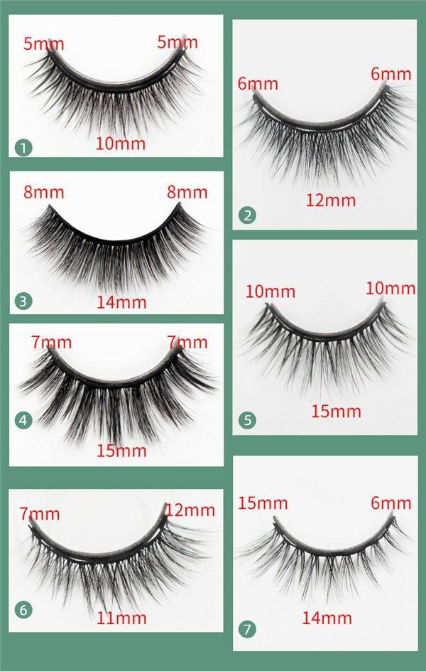 7 Pairs Magnetic Eyelashes With 2 Eyeliners