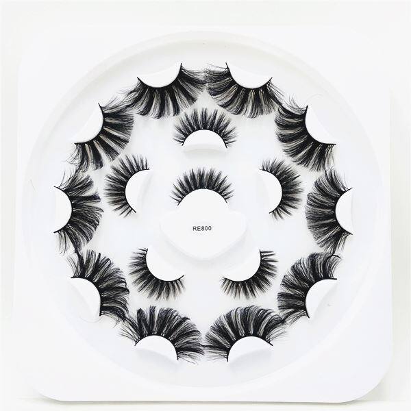 8 párov umelých norkových mihalníc