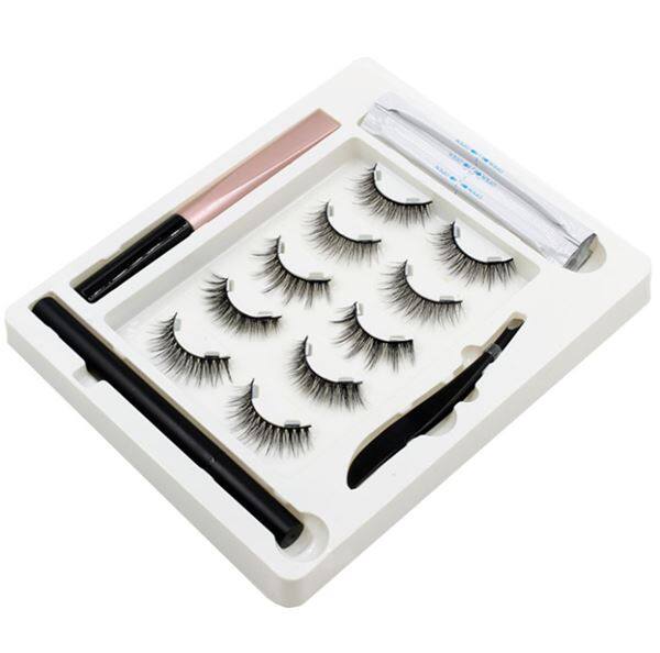 Ósýnilegur segulmagnaðir augnhár og eyeliner Kit