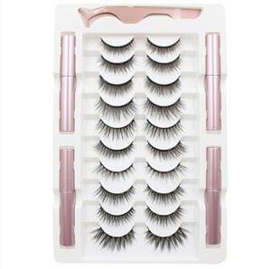 10ペア着色磁気まつげ