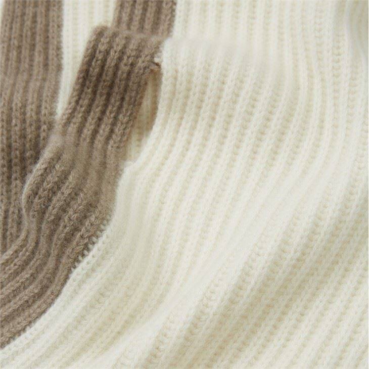 Cashmere Ribbed Knit Scarf