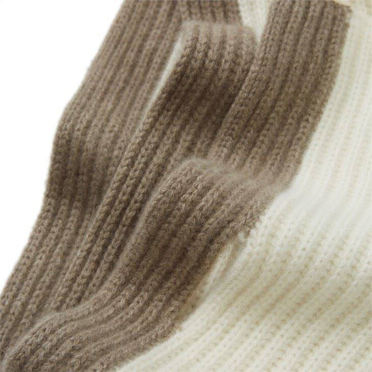 Cashmere Ribbed Knit Scarf