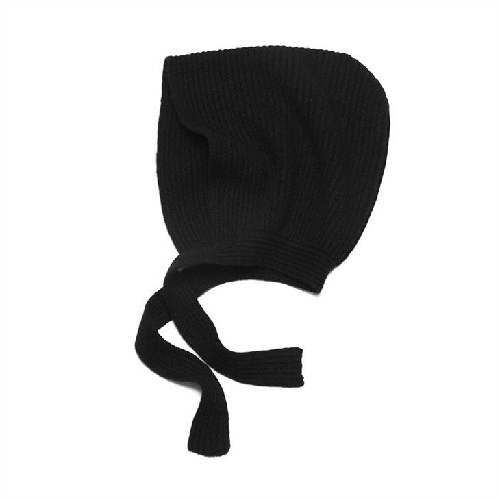 English Rib Knitted Belt Cashmere Beanie Hat