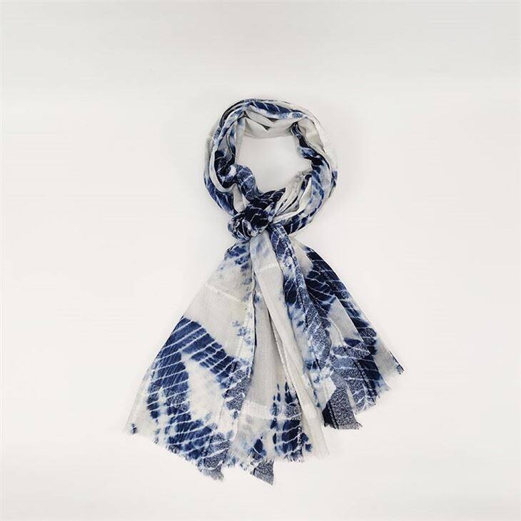 Tie dye cashmere tørklæde