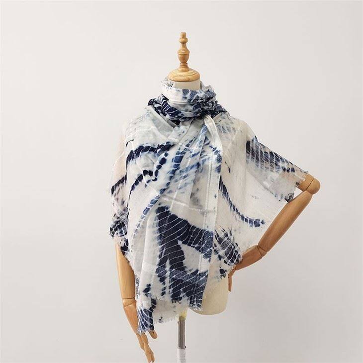 Tie dye cashmere scarf