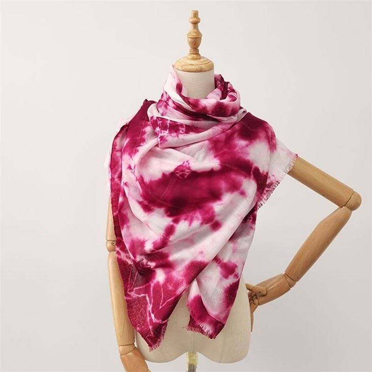 Tie dye cashmere scarf
