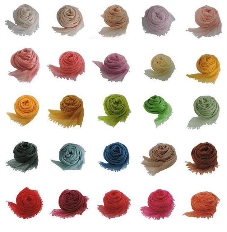 Light Weight Solid Color Cashmere Scarf