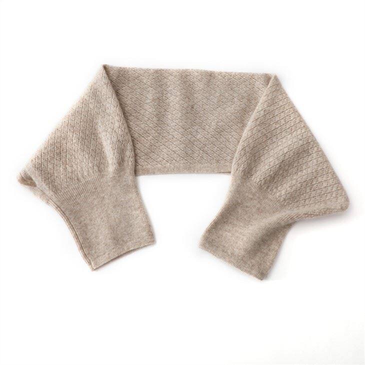 Écharpe tricotée en cachemire unisexe à manches longues