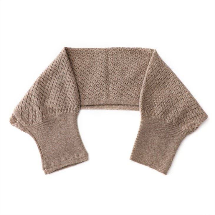 Long Sleeve Style Unisex Cashmere Knitted Scarf
