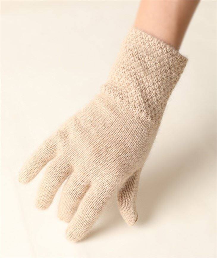Natural Color Undyed Cashmere Gloves