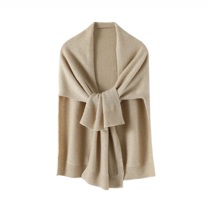 Oversize Thickened Pure Cashmere Knitted Poncho