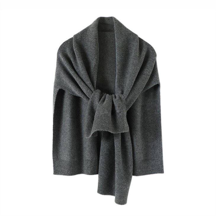Oversize Thickened Pure Cashmere Knitted Poncho