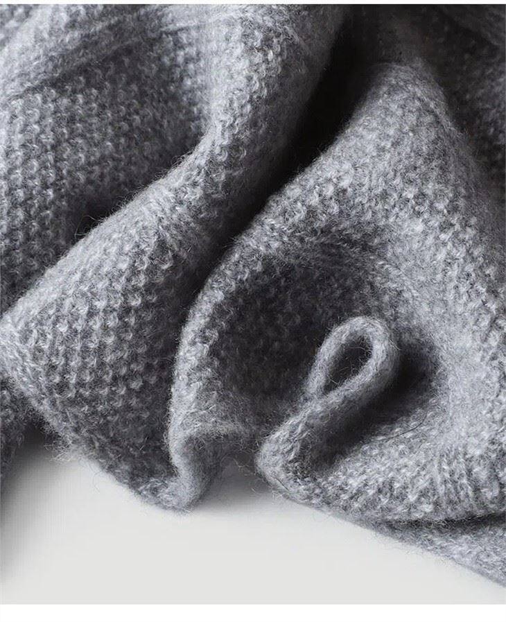 Solid Color Knitted Widened Cashmere Scarf