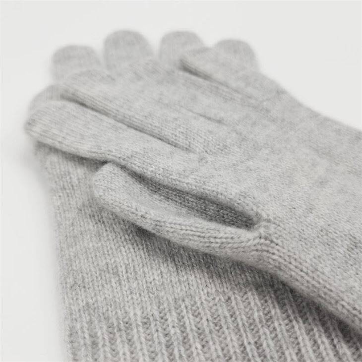 Winter Plain Knit Solid Color Gloves